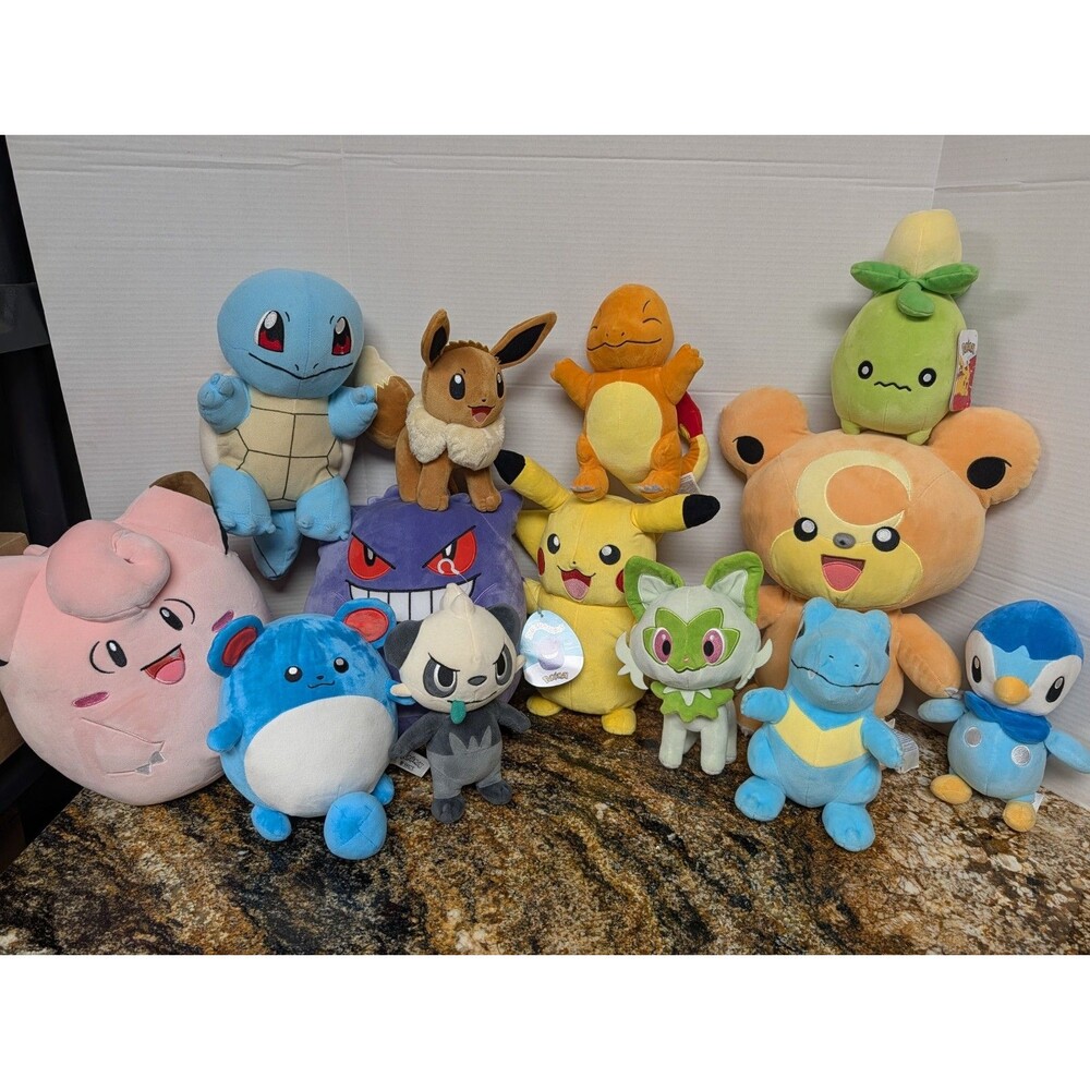 Pokemon Plush Lot Some New W/DVD